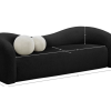 Black Curved sofa with dimensions